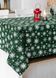 Скатерть с тефлоновым покрытием Homedec Снежинки зеленые (180х120 см) 54800 фото 2