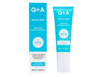Зволожуючий сонцезахисний крем для обличчя Q+A Squalane Hydrating Daily Sunscreen, 50 мл 54517 фото