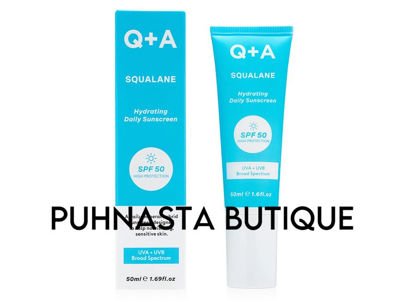 Зволожуючий сонцезахисний крем для обличчя Q+A Squalane Hydrating Daily Sunscreen, 50 мл 54517 фото