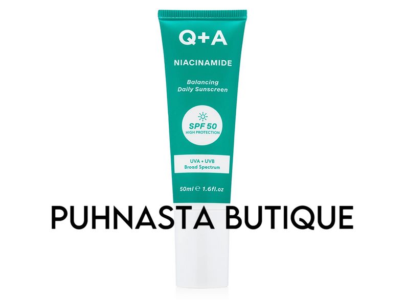 Балансуючий сонцезахисний крем для обличчя Q+A Niacinamide Balancing Daily Sunscreen SPF 50, 50 мл 54498 фото