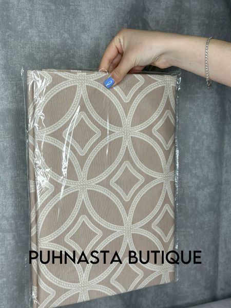Скатертина з тефлоновим покриттям Homedec Переплетення (бежевий) (180х120 см) 55890 фото