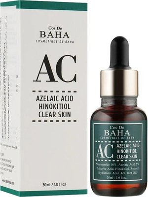 Сыворотка Cos De Baha AC Azelaic Acid Hinokitiol Clear Skin Serum для проблемной кожи 30 мл 5316 фото