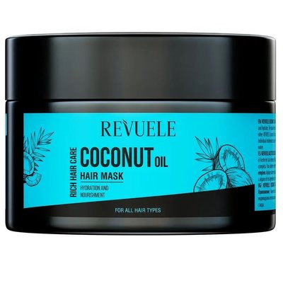 Маска для волос с кокосовым маслом Revuele Coconut Oil Hair Mask, 360 мл 55039 фото