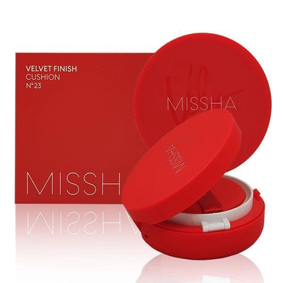 Тональный кушон с матовым финишем Missha Velvet Finish Cushion SPF50+ PA+++ №23 (средний беж), 15g 86543 фото