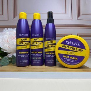 Набір для світлого волосся Revuele Anti-Yellow Blond Hair (шампунь, бальзам, спрей, маска) 22333 фото