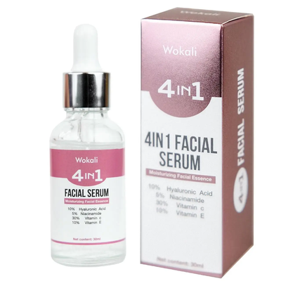 Сироватка Wokali 4 in 1 Facical Serum зволожувальна з гіалуроновою кислотою, вітамінами C, E і ніацинадами 30 мл 806 фото