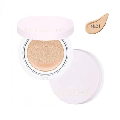 Зволожуючий тональний кушон Missha Magic Cushion Moist Up SPF 50+ PA+++ №21 (світло-бежевий) 57896 фото