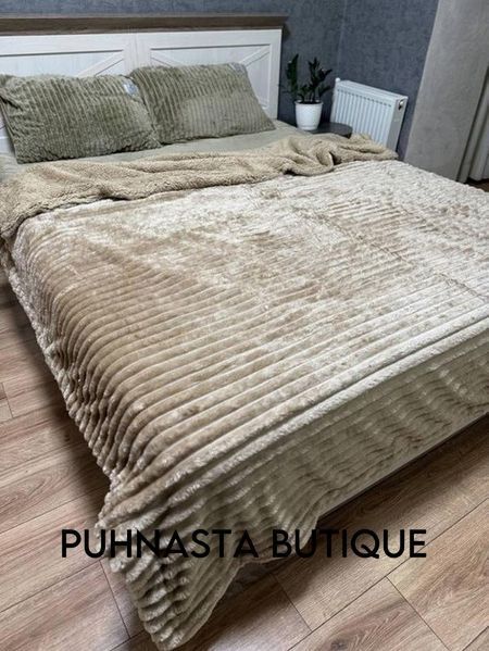 Двухслойный плед Королевский Шарпей на овчине L&M Home Textiles Капучино евро 200х230 54347 фото
