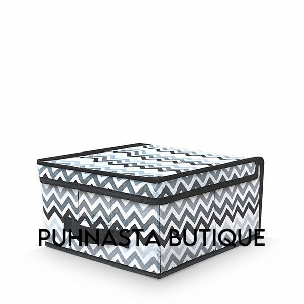 Короб для хранения Handy Home Zigzag черно-белый 30x28x15 см (ZSH-02) ZSH-02 фото