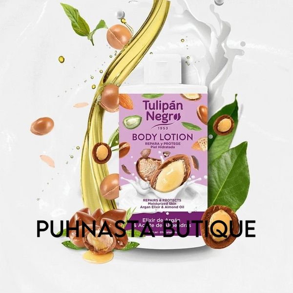 Лосьон для тела "Аргановое и миндальное масло" Tulipan Negro Elixir Argan & Almond Oil Body Lotion, 400 мл 54435 фото