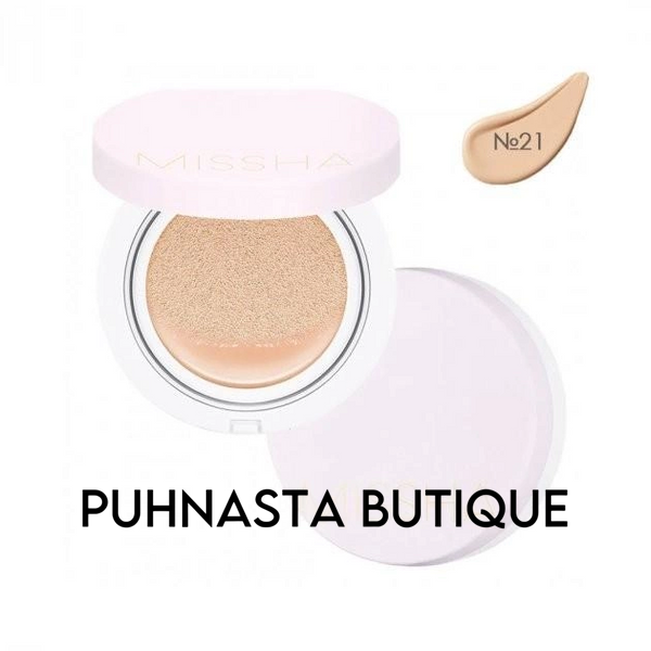 Увлажняющий тональный кушон Missha Magic Cushion Moist Up SPF 50+ PA+++ №21 (светло-бежевый), 15 г 57896 фото