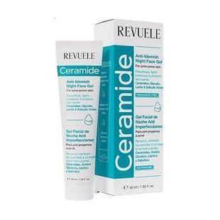 Нічний гель для обличчя Revuele Ceramide Anti-blemish Night Face Gel з керамідами, 40 мл 55418 фото