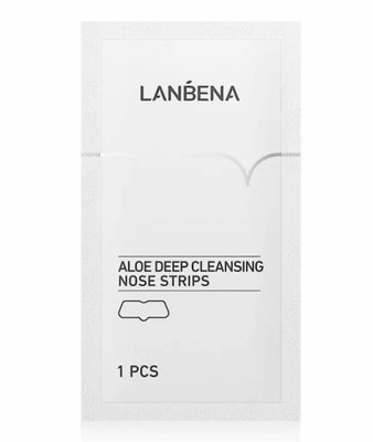 Смужка-пластир Lanbena Deep Cleansing Nose Strips для носа від чорних точок з екстрактом алое, 1 шт 54447 фото