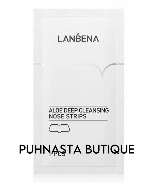 Полоска-пластырь Lanbena Deep Cleansing Nose Strips для носа от черных точек с экстрактом алоэ, 1 шт 54447 фото