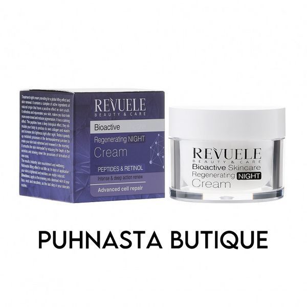 Нічний крем для обличчя Revuele Bioactive Peptides & Retinol Regenerating омолоджувальний, 50 мл 34507 фото