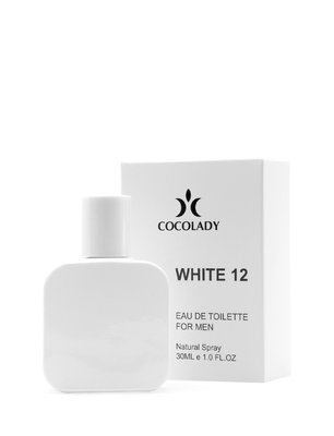 Парфумована вода для чоловіків Cocolady White 12 (версія: Lacoste Eau de Lacoste L.12.12 Blanc), 30 мл 195 фото