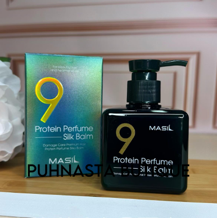 Несмываемый парфюмированный бальзам с протеинами Masil 9 Protein Perfume Silk Balm для защиты волос, 180 мл 7103 фото