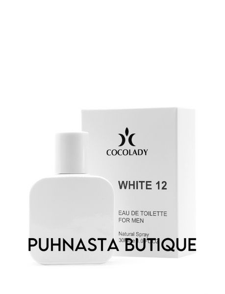 Парфумована вода для чоловіків Cocolady White 12 (версія: Lacoste Eau de Lacoste L.12.12 Blanc), 30 мл 195 фото