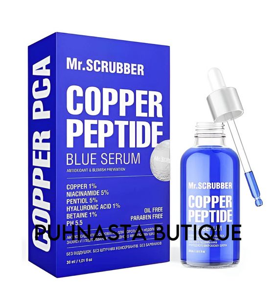 Антиоксидантна сироватка для боротьби з недоліками Мr.scrubber Mr.Scrubber Copper Peptide Blue Serum, 30 мл 00168 фото