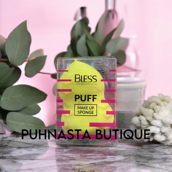 Спонж грушоподібний Bless Beauty PUFF Make Up Sponge (жовтий) 54659 фото