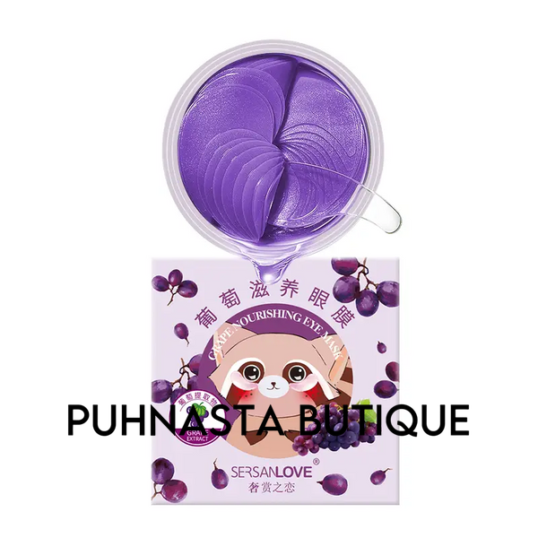 Гидрогелевые патчи под глаза SERSANLOVE Grape Nourishing Eye Mask с экстрактом ягод винограда 60 шт 914 фото