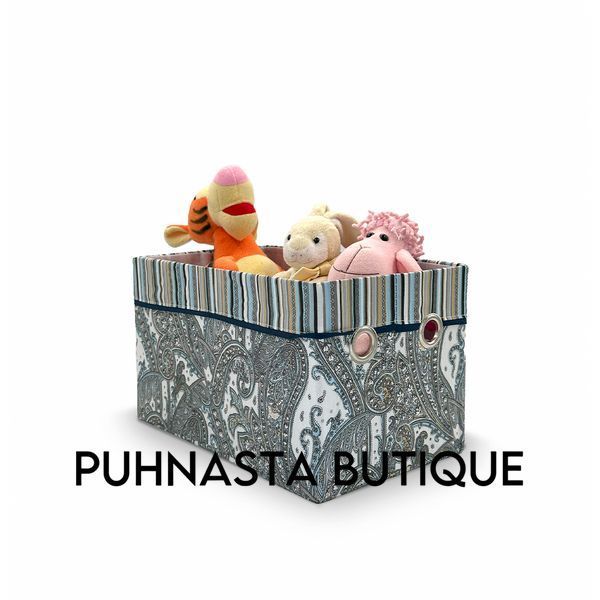 Кошик текстильний Handy Home Орнамент сірий з кришкою 33х20х20 см (TB27SF-M) TB27SF-M фото